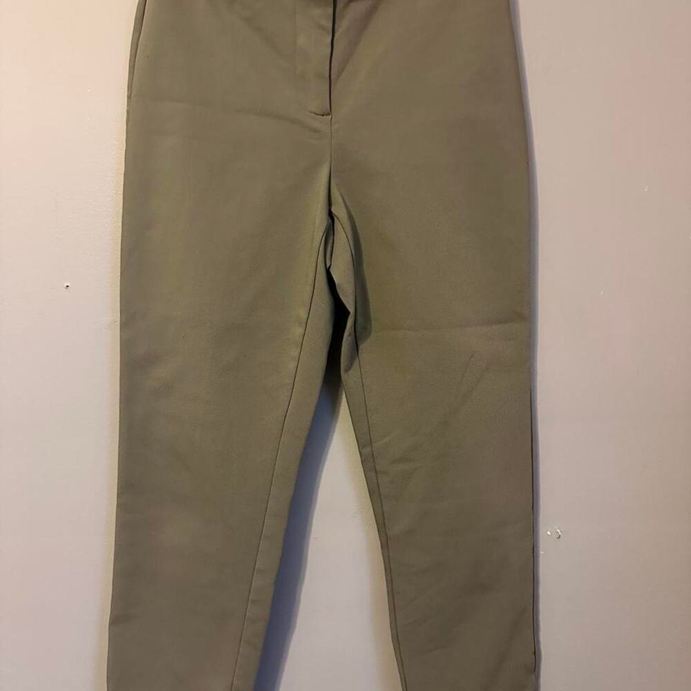 Ruby Rd Pants Womens 6 Olive Green Stretch Straight Leg Work Trousers